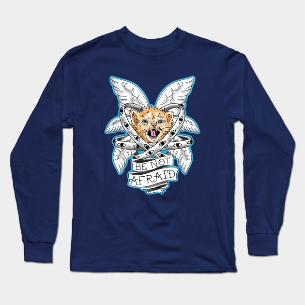Tater Tot Cat Pogo Long Sleeve T-Shirt by shieldjohan